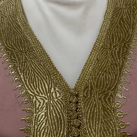 Moroccan Kaftan with Embroidery, blush pink - Picture 4 of 8